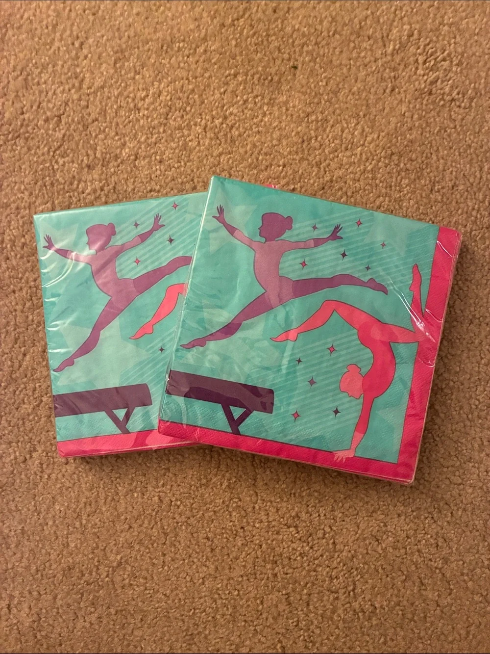 Girl’s Gymnastics Happy Birthday Party Supplies - 11 Pieces